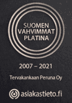Logo Suomen vahvimmat platina, Tervakankaan Peruna Oy, asiakastieto.fi